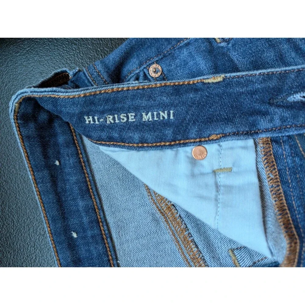 American Eagle Women's Mini Skirt Jean High Rise Next Level Stretch Raw Hem 10
